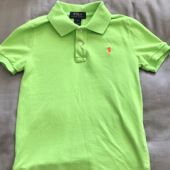 neon green ralph lauren polo shirt